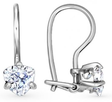 Серьги SOKOLOV 94020577-s502 вес 1.12 г серебро, фианит купить,NaN