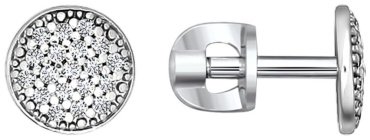 Серьги SOKOLOV 94020067 вес 1.41 г серебро, фианит купить,10665