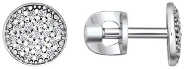 Серьги SOKOLOV 94020067 вес 1.41 г серебро, фианит купить,10665
