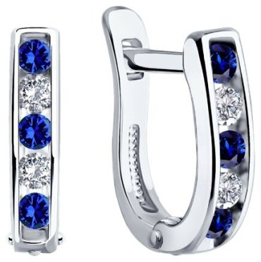 Серьги SOKOLOV 94026405 вес 1.7 г серебро, фианит купить,NaN
