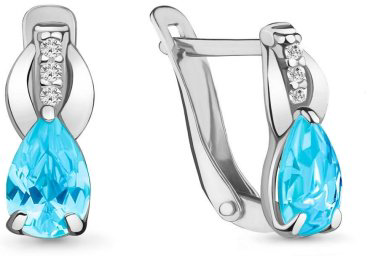 AQUAMARINE 46865101Б.5 серебро, фианит, стекло купить,11445