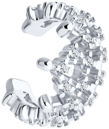 Кафф SOKOLOV 94170324 вес 1.49 г серебро, фианит купить,NaN