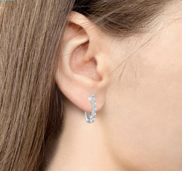 Серьги AQUAMARINE 49172A.5 вес 1.28 г серебро, фианит купить,12327
