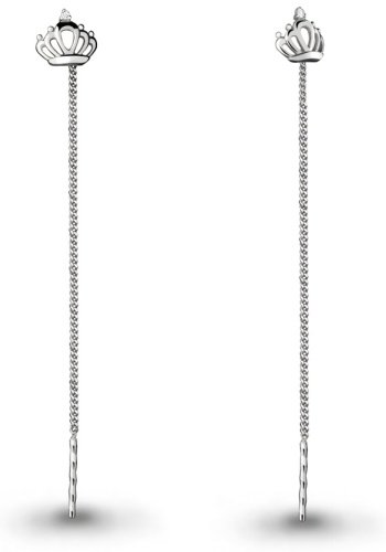 Серьги-цепочки AQUAMARINE 45474А-aq5 вес 0.72 г серебро, фианит купить,11774