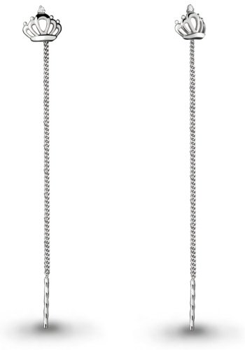 Серьги-цепочки AQUAMARINE 45474А-aq5 вес 0.72 г серебро, фианит купить,11774