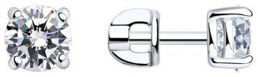 Пусеты SOKOLOV 94020533 вес 2.12 г серебро, фианит купить,12885