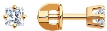 Пусеты SOKOLOV 93020050 вес 1.06 г серебро, фианит купить,NaN