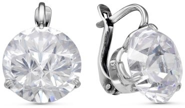 Серьги Красная пресня 3381637 вес 12.69 г серебро, фианит купить,88301