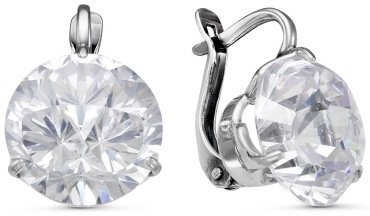Серьги Красная пресня 3381637 вес 12.69 г серебро, фианит купить,88301
