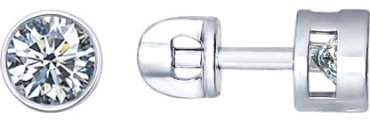 Серьги SOKOLOV 94021745 вес 1.5 г серебро, фианит купить,11109