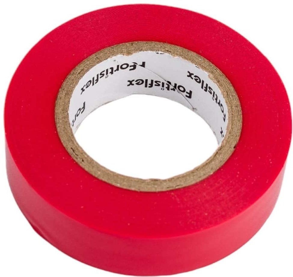 Изолента Fortiflex ПВХ цвет желтый, 10 м х 15 мм, 1 шт.