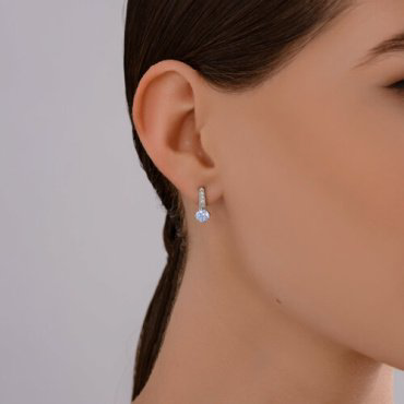 Серьги Diamant 94-120-02198-1 вес 2.17 г серебро, фианит купить,10898