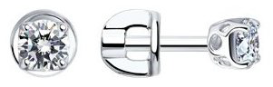 Пусеты SOKOLOV 94025226 вес 1.18 г серебро, фианит купить,7125