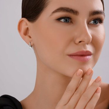 Серьги Diamant 94-120-02198-1 вес 2.17 г серебро, фианит купить,10898