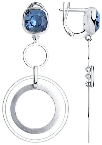 Серьги SOKOLOV 94024168 вес 8.52 г серебро, кристалл Swarovski купить,76668