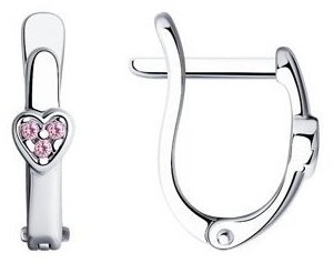 Серьги Diamant 94-120-01131-1 вес 1.48 г серебро, фианит купить,9967