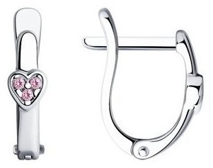 Серьги Diamant 94-120-01131-1 вес 1.48 г серебро, фианит купить,9967