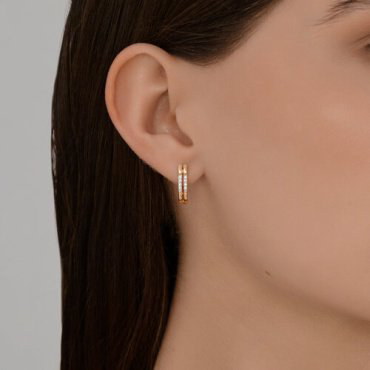 Серьги Diamant 51-120-02861-1_s вес 2.15 г золото, фианит купить,217957