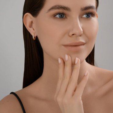 Серьги Diamant 51-120-02861-1_s вес 2.15 г золото, фианит купить,217957