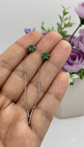 Серьги-цепочки SOKOLOV 92022464 вес 1.45 г серебро, агат купить,10389
