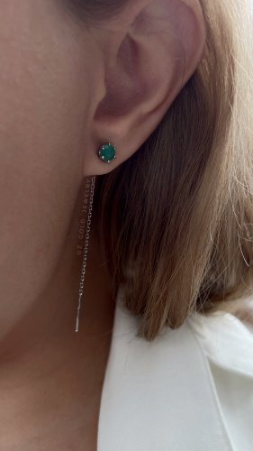 Серьги-цепочки SOKOLOV 92022464 вес 1.45 г серебро, агат купить,10389
