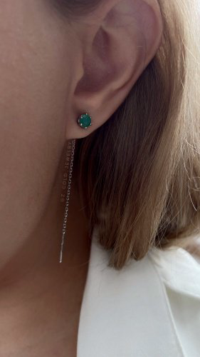 Серьги-цепочки SOKOLOV 92022464 вес 1.45 г серебро, агат купить,10389