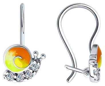 Серьги Diamant 94-120-01541-1 вес 1.32 г серебро, фианит купить,9234