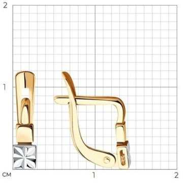 Серьги SOKOLOV 027749_0,99 вес 0.99 г золото, без вставок купить,88462