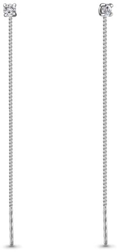 Серьги-цепочки AQUAMARINE 48312А 0.57 вес 0.57 г серебро, без вставок купить,8368