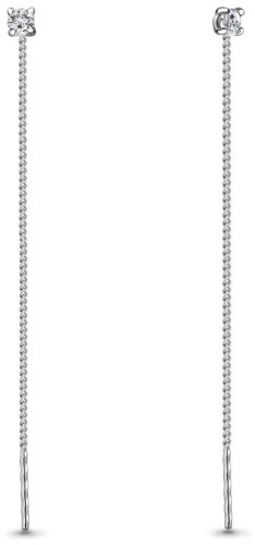Серьги-цепочки AQUAMARINE 48312А 0.57 вес 0.57 г серебро, без вставок купить,8368