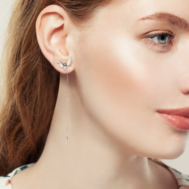 Серьги AQUAMARINE 34295 вес 1.94 г серебро, без вставок купить,NaN