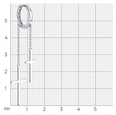 Моносерьга SOKOLOV 94170296 вес 2.26 г серебро, без вставок купить,NaN