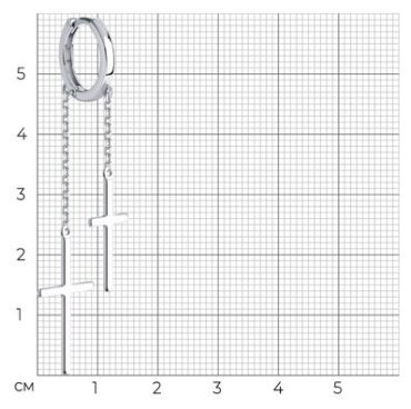 Моносерьга SOKOLOV 94170296 вес 2.26 г серебро, без вставок купить,NaN