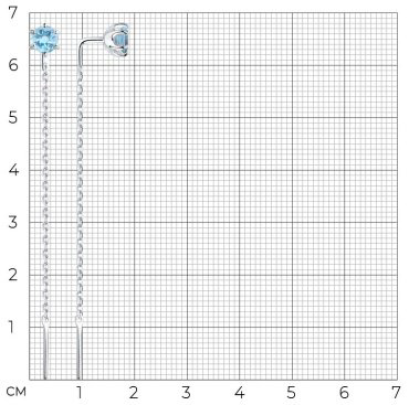 Серьги-цепочки SOKOLOV 92022161 вес 1.4 г серебро, топаз купить,NaN