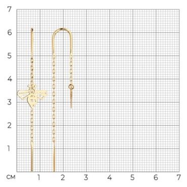 Серьги Diamant 51-123-01885-1 вес 1.26 г золото, без вставок купить,99357