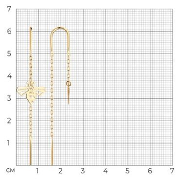 Серьги Diamant 51-123-01885-1 вес 1.26 г золото, без вставок купить,99357