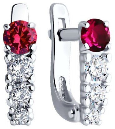 Серьги SOKOLOV 94026623 вес 1.18 г серебро, фианит, кристалл купить,9322