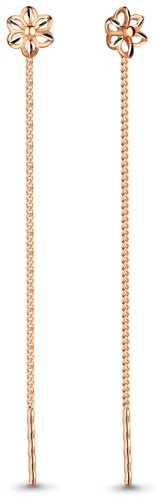 Серьги-цепочки AQUAMARINE 30796 вес 0.92 г серебро, без вставок купить,11774
