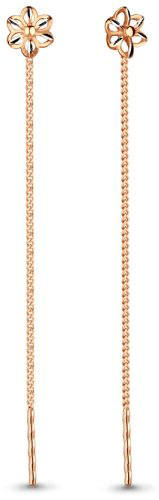 Серьги-цепочки AQUAMARINE 30796 вес 0.92 г серебро, без вставок купить,11774