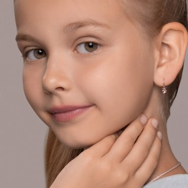 Серьги SOKOLOV 028358 вес 0.85 г золото, фианит купить,74050