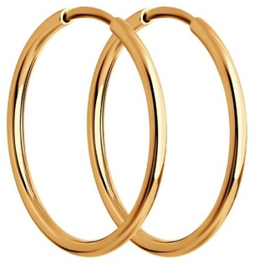 Серьги Diamant 51-124-01588-1 вес 0.87 г золото, без вставок купить,83046