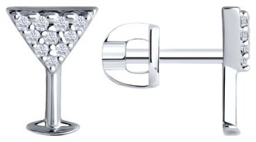 Серьги SOKOLOV 94026688 вес 1.5 г серебро, фианит купить,8123