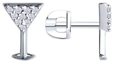 Серьги SOKOLOV 94026688 вес 1.5 г серебро, фианит купить,8123