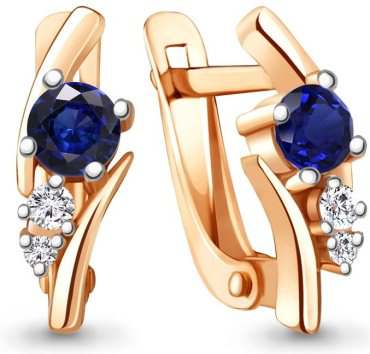 Серьги AQUAMARINE 49415АБ вес 1.6 г серебро, фианит купить,NaN
