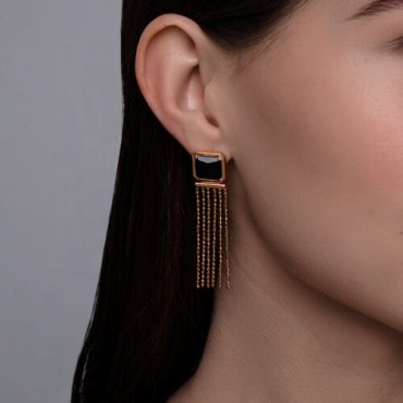 Серьги Diamant 93-321-02122-1 вес 6.17 г серебро, оникс купить,83106