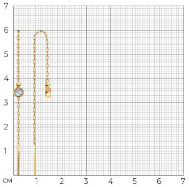 Серьги-цепочки SOKOLOV 029594 вес 1.16 г золото, фианит купить,92767