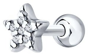 Серьги SOKOLOV 94170259 вес 0.67 г серебро, фианит купить,6184