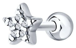 Серьги SOKOLOV 94170259 вес 0.67 г серебро, фианит купить,6184