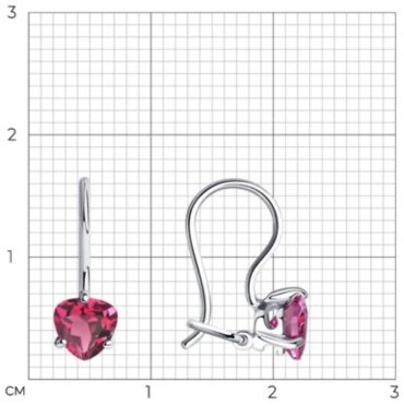 Серьги SOKOLOV 94020579 вес 1.08 г серебро, фианит купить,9489