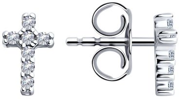 Серьги SOKOLOV 94025754 вес 0.86 г серебро, фианит купить,NaN